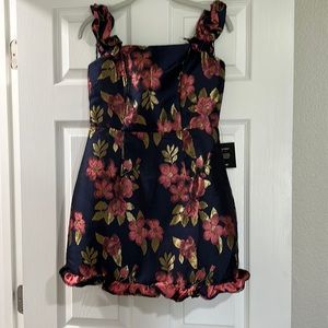 Navy lulus floral dress